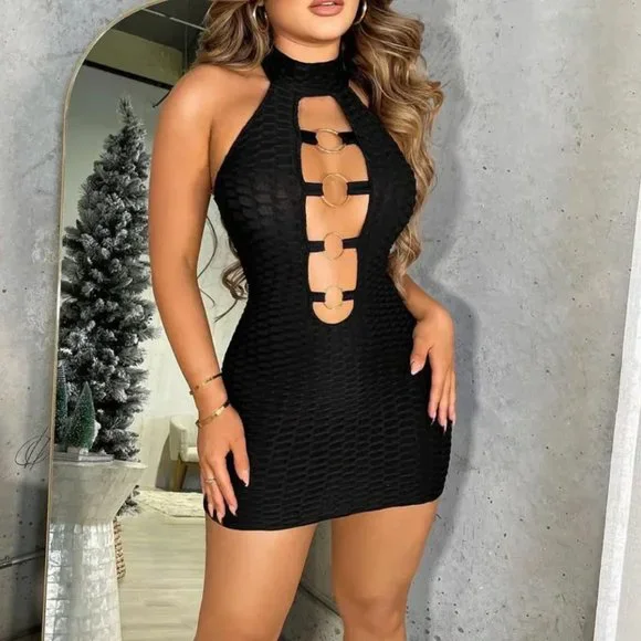 Wholesale | Dresses | Oring Cutout Textured Sleeveless Bodycon Dress |  Poshmark